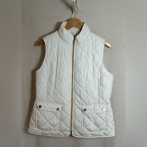St. John's Bay White Quilted Sleeveless Vest